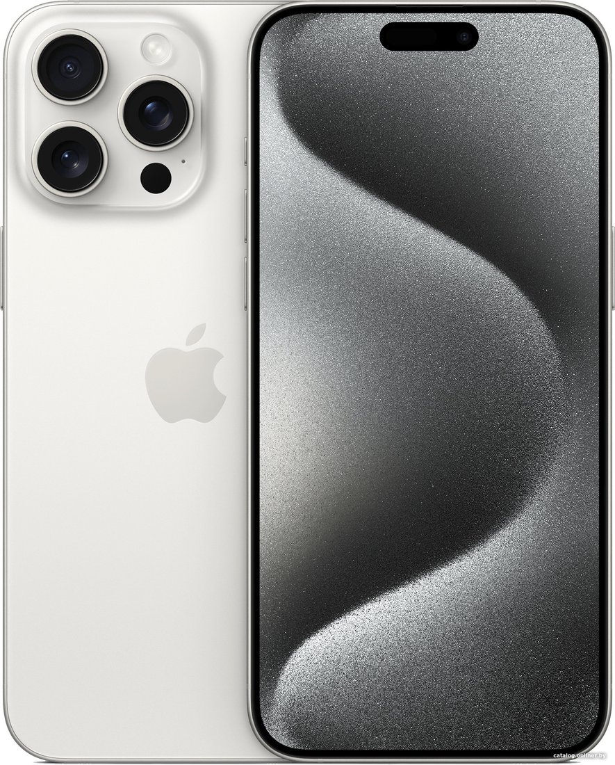 Телефон Apple iPhone 15 Pro Max eSIM 1TB (белый титан)