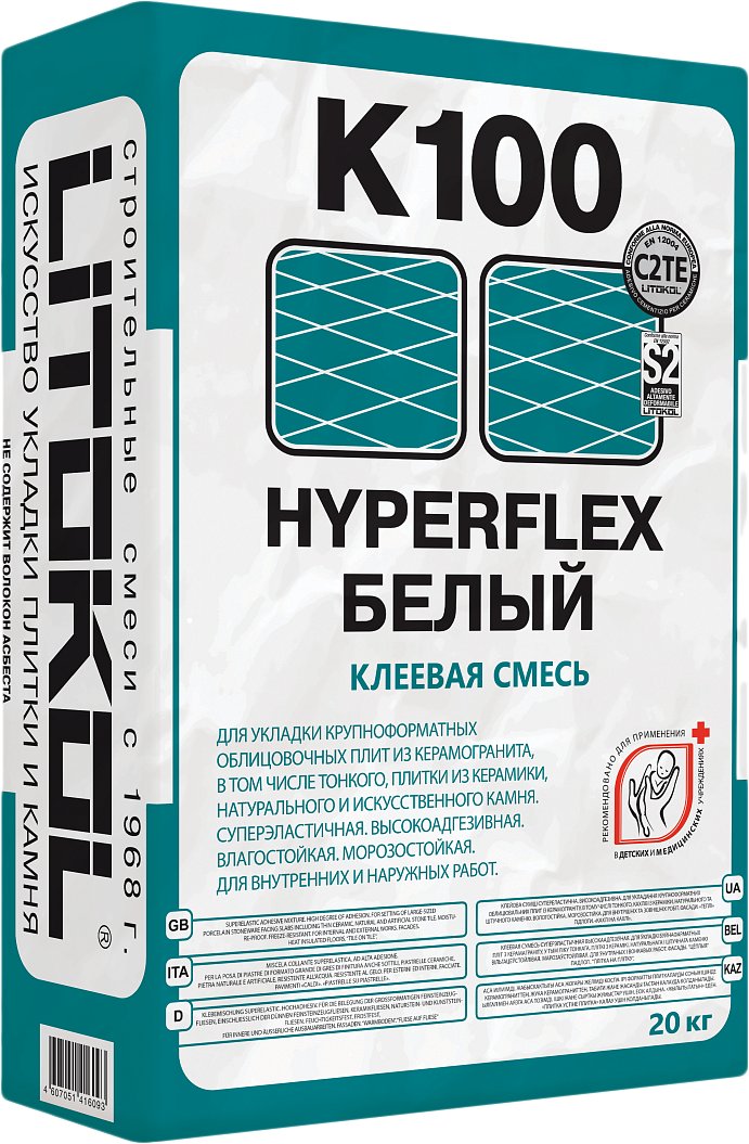 

Клей для плитки Litokol Hyperflex K100 (20 кг)