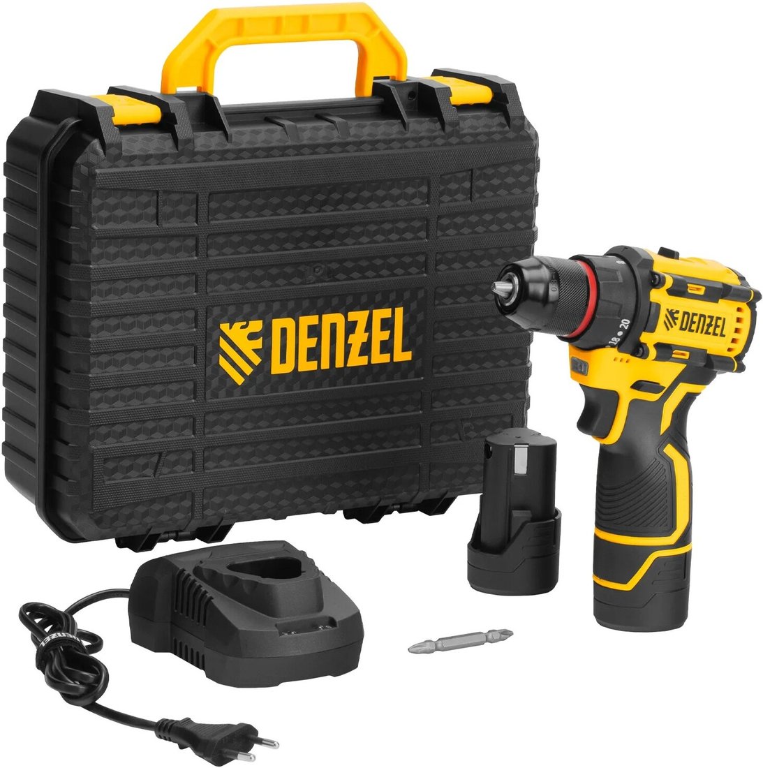 

Дрель-шуруповерт Denzel CDH-BL-12 (с 1-им АКБ, кейс)
