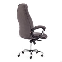 Офисное кресло TetChair Boss Lux (флок, серый/серый перфорированный)
