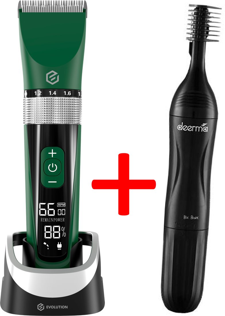 

Машинка для стрижки волос Evolution Barber Full control + Триммер для носа и ушей Deerma DEM-TM05W