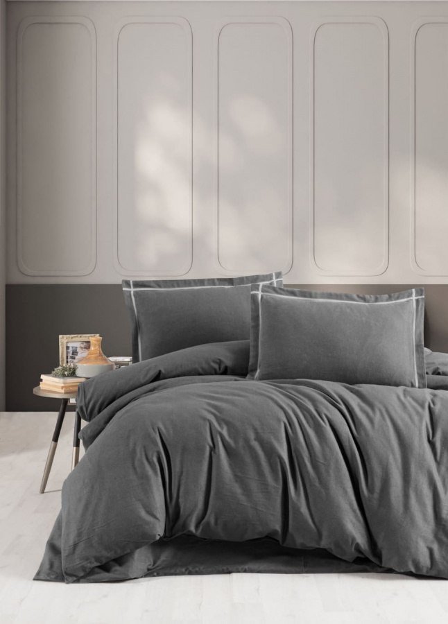 Евро комплект постельного белья Karven Soprano Anthracite Евро N244