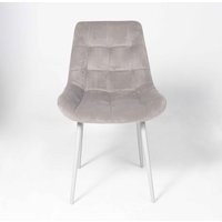 Стул Алвест AV 405 (бежевый бархат Confetti smoke/белый)