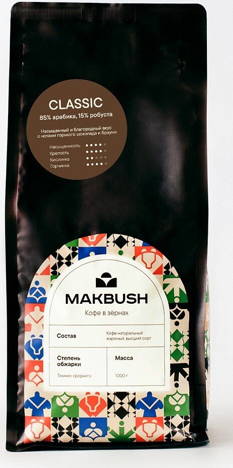 

Кофе MakBush Classic зерновой 1 кг