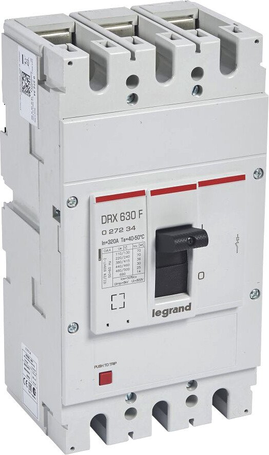 

Выключатель автоматический Legrand DRX 630320A 3P 36кА 27234