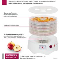 Сушилка для овощей и фруктов Мастерица EFD-0502VM (5 прозрачных поддонов и 1 поддон для пастилы)