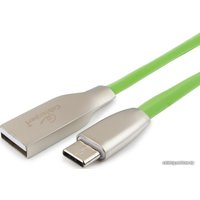 Кабель Cablexpert USB Type-A - USB Type-C CC-G-USBC01Gn-1M (1 м, зеленый)