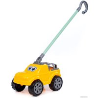 Игрушка-каталка Полесье Боби с ручкой 75007 (жёлтый)