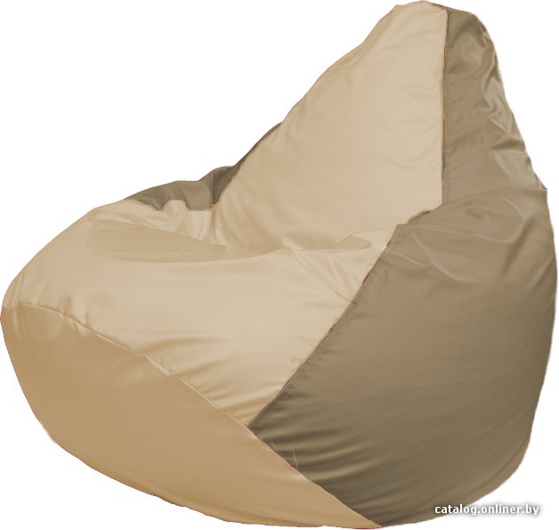 Кресло-мешок Flagman Груша Г2.1-136 (светло-бежевый/тёмно-бежевый)