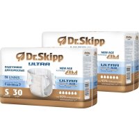 Подгузники для взрослых Dr.Skipp Ultra S (2x30шт)