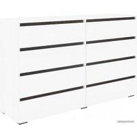 Комод Кортекс-мебель Бари 160 8ш (белый/белый/береза)