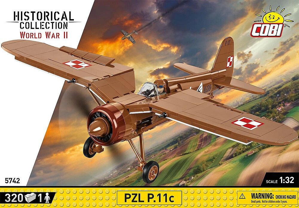 Конструктор Cobi Historical Collection WWII PZL P.11c