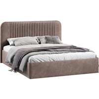 Кровать Трия Тиффани Тип 1 c ПМ и заглушиной 160x200 (микровелюр Wellmart Latte) в Бресте