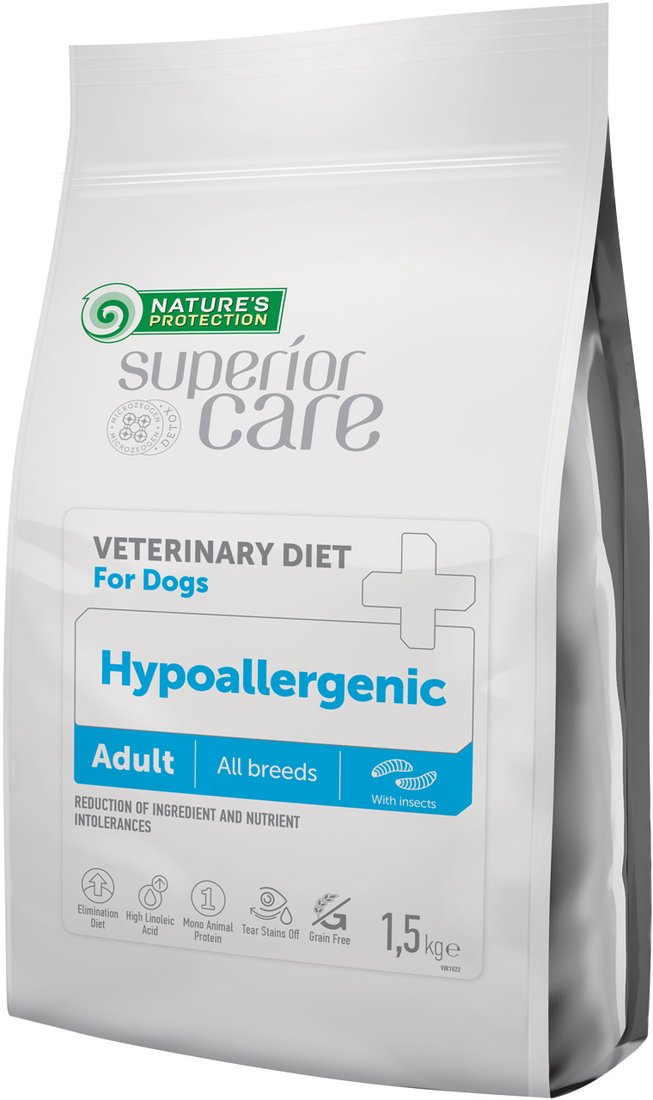 

Сухой корм для собак Nature's Protection Vet Diet Hypoallergenic Insects NPSCVET47578 1.5 кг