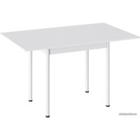 Кухонный стол Трия Родос Тип 2 с опорой d40 (белый муар/белый)