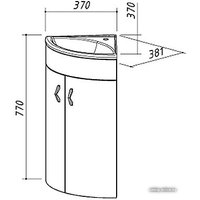  Belux Микро Тумба под умывальник [НУ38]