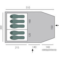 Кемпинговая палатка BTrace Family 5