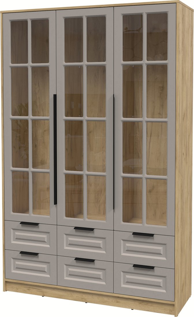 

Шкаф-витрина Интерлиния Концепт КТ-ШВ3 Деко (дуб золотой/луна)