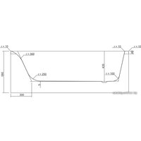 Ванна Cersanit Smart 170x80 L (с ножками)