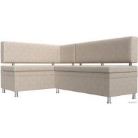 Угловой диван Лига диванов Стайл левый 114530L (рогожка бежевый)