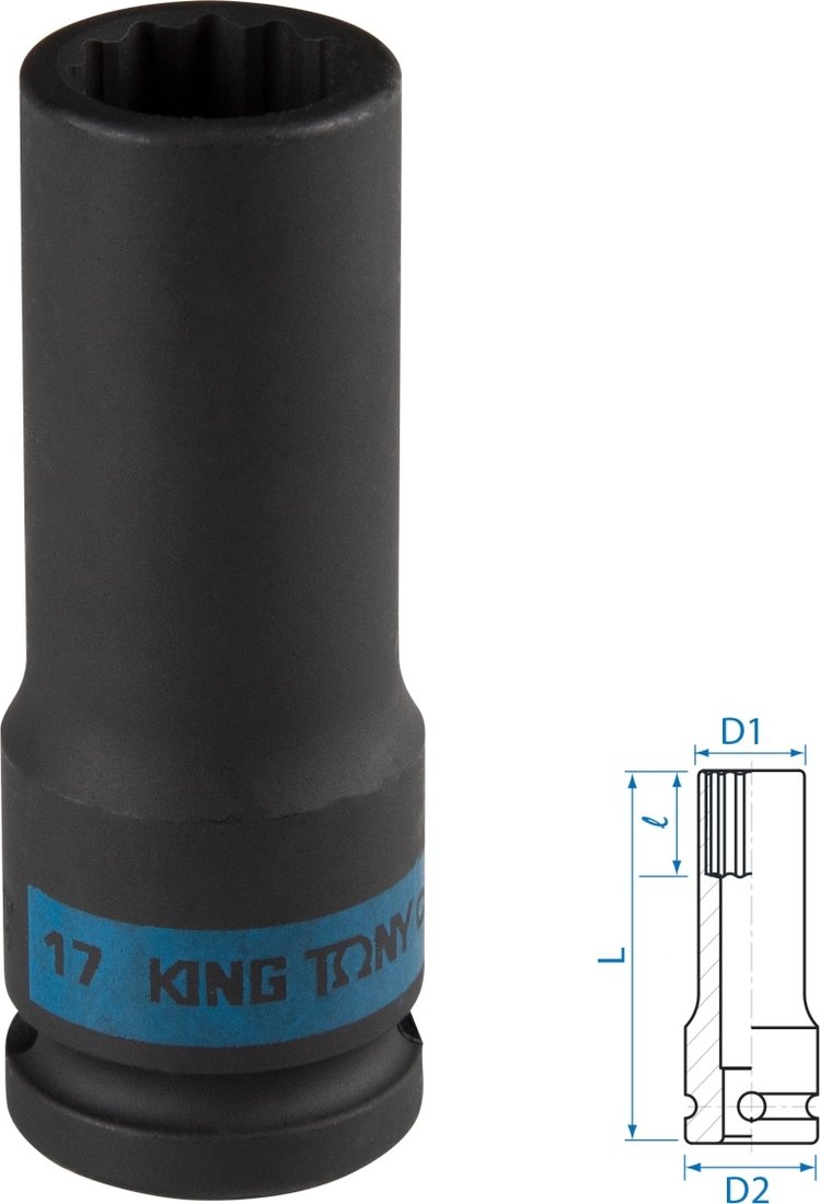 

Головка слесарная King Tony 443017M