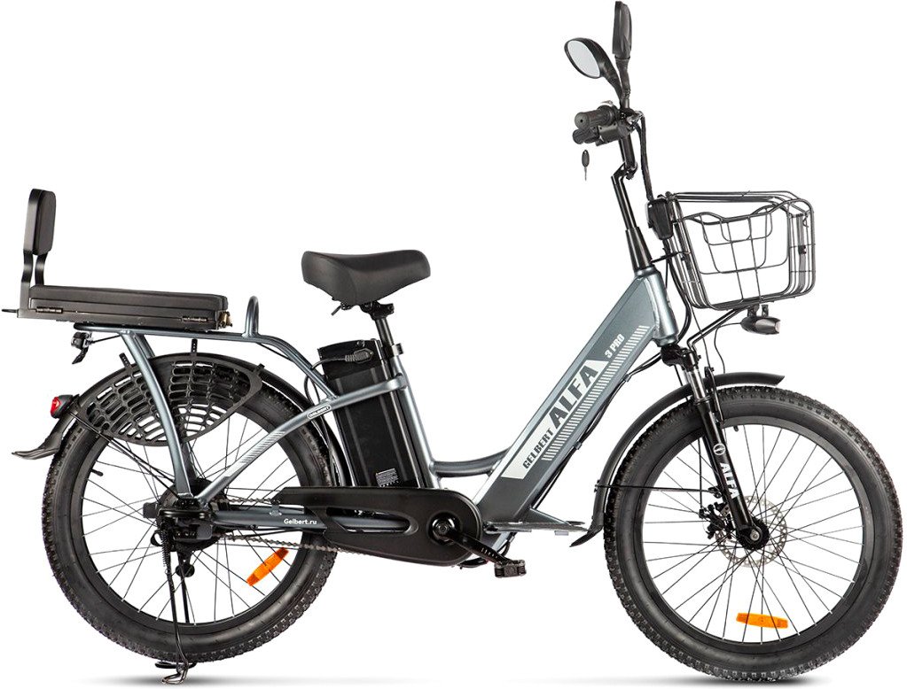 Электровелосипед Gelbert ALFA 3 PRO (серый)
