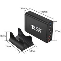 Сетевое зарядное USBTOP 1006P200WB 559244 (черный)