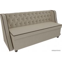 Диван Лига диванов Лофт 104553 (микровельвет, бежевый)