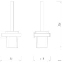 Ершик для унитаза Omnires Nelson NL80620GR