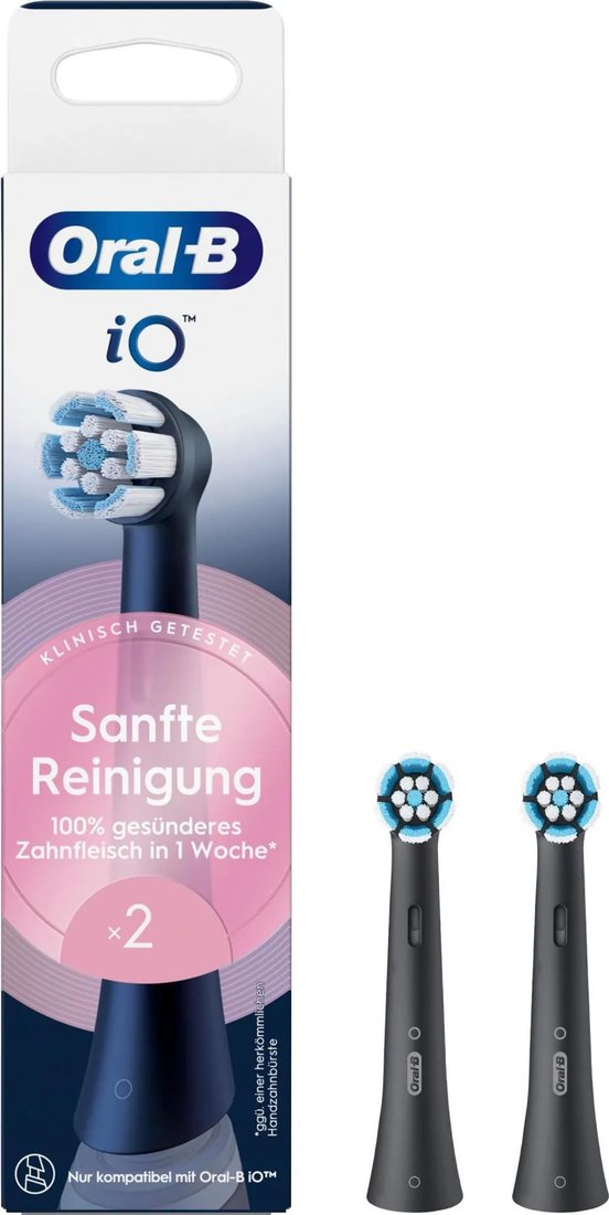 Сменная насадка Oral-B iO Sanfte Reinigung SBF-2 (2 шт, черный)