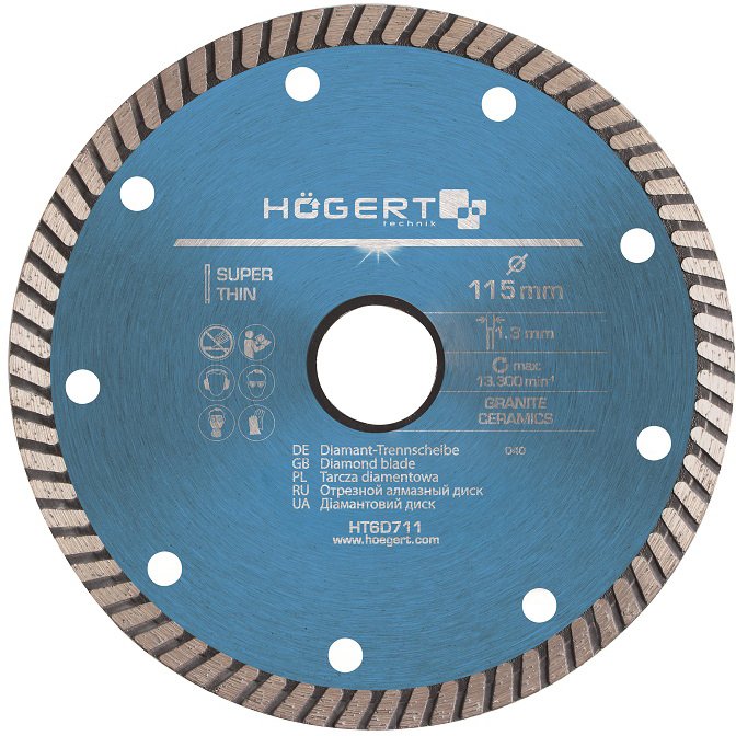 

Отрезной диск алмазный Hoegert Technik HT6D716