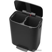Система сортировки мусора Brabantia Bo Pedal Bin 2 x 30 л (черный матовый)