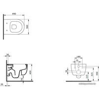 Унитаз подвесной Bocchi V-Tondo Rimless (белый) 1417-001-0129+A0374-001