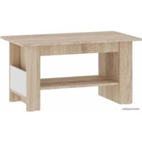 Журнальный столик НК-Мебель Оксфорд 71050109 (дуб сонома/белый глянец)