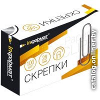 Скрепки inФормат 28 мм PCM28-100 (100 шт, серебристый)