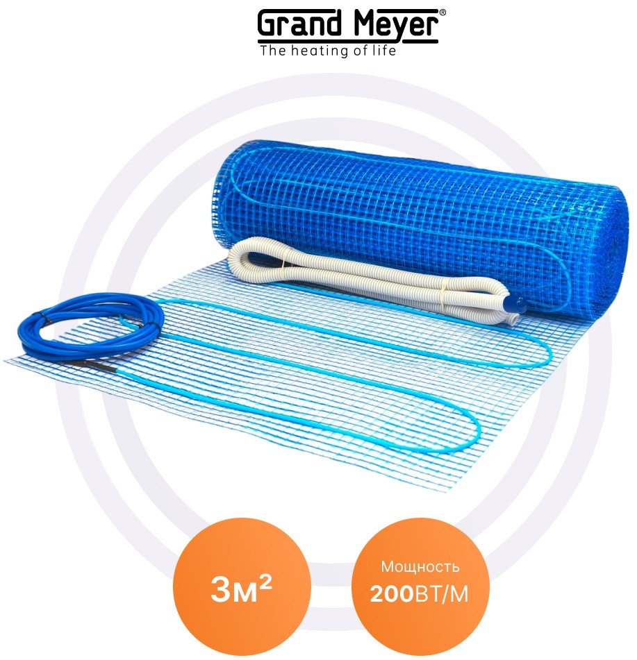 Нагревательный мат Heat'n'Warm THM200-030 3 кв.м. 600 Вт