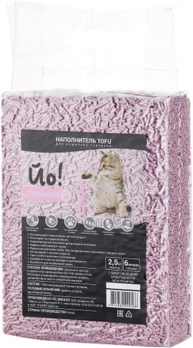 Наполнитель для туалета ЙО! Tofu Лаванда 6 л