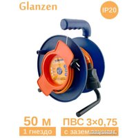 Удлинитель на катушке Glanzen EC-50-014