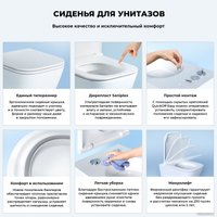 Унитаз подвесной Wellsee Graceful Pro RimFree 182601001 (чаша, пневмокрышка, глянцевый белый)