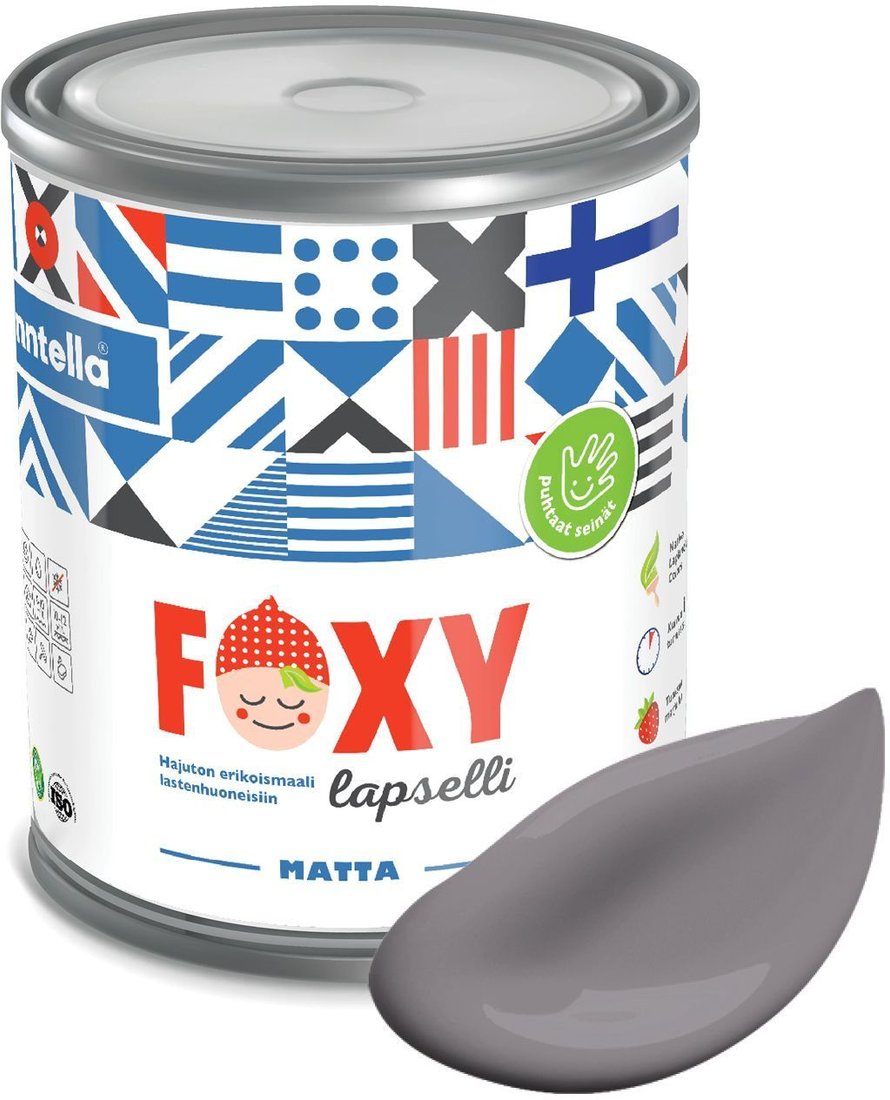 

Краска Finntella Foxy Lapselli Matte Tie F-50-1-1-FL242 0.9 л (серый)