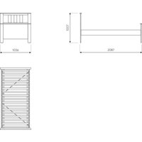 Кровать Mio Tesoro Сага 90x200 2.08.04.050.16 (темно-бирюзовый/ясень)