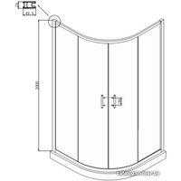 Душевой уголок Ambassador Kingston 14011104 90х90