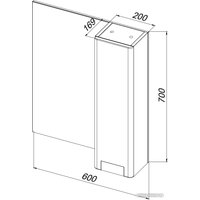  АВН Шкаф с зеркалом Сорренто 60 115.09