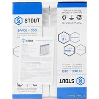 Биметаллический радиатор Stout Space 350 Bimetal (4 секции)