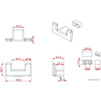 Крючок для одежды Cebi Carli A7106 020 МР24 (черный)