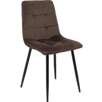 Стул AksHome Dallas 68748 (велюр, темно-бежевый/черный)