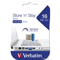 USB Flash Verbatim Store 'n' Stay Nano 16GB (синий)