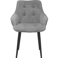 Стул Трия Шато конус Т2 (черный муар/велюр серый)