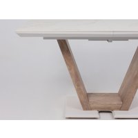 Кухонный стол Аврора Торонто 140-171.5x80 (камень белый Greys white/Ель умбра)