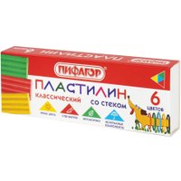 Пластилин Пифагор Веселая такса 106674 (6 цв)